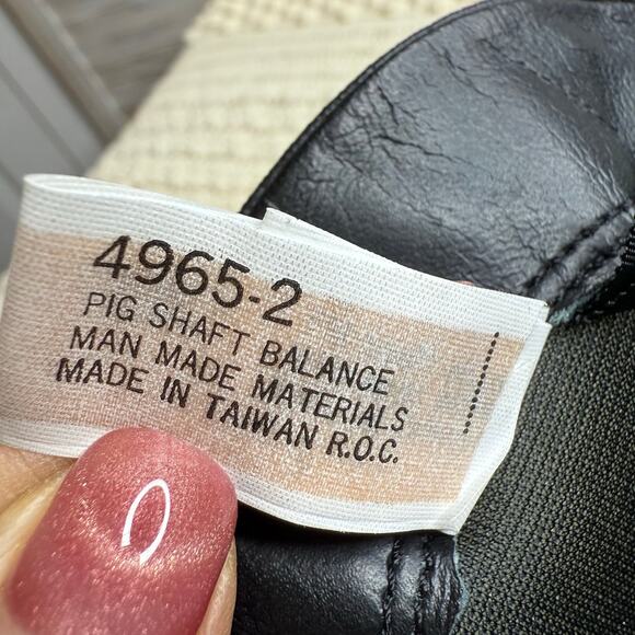 VINTAGE NEDWEST Women's Size 8 Slouchy Leather Heeled Cowgirl Boots Black Flames - Picture 9 of 14